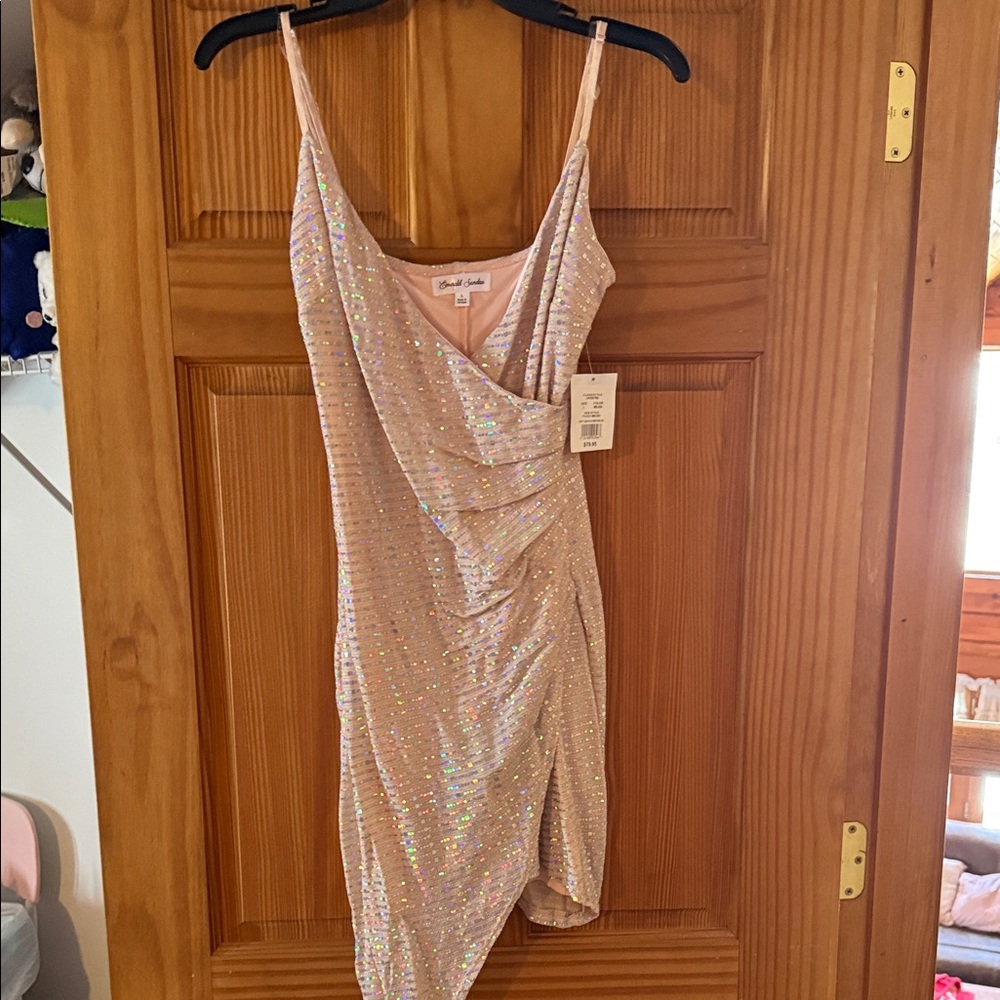 Emerald Sundae Light Pink Sequin Dress